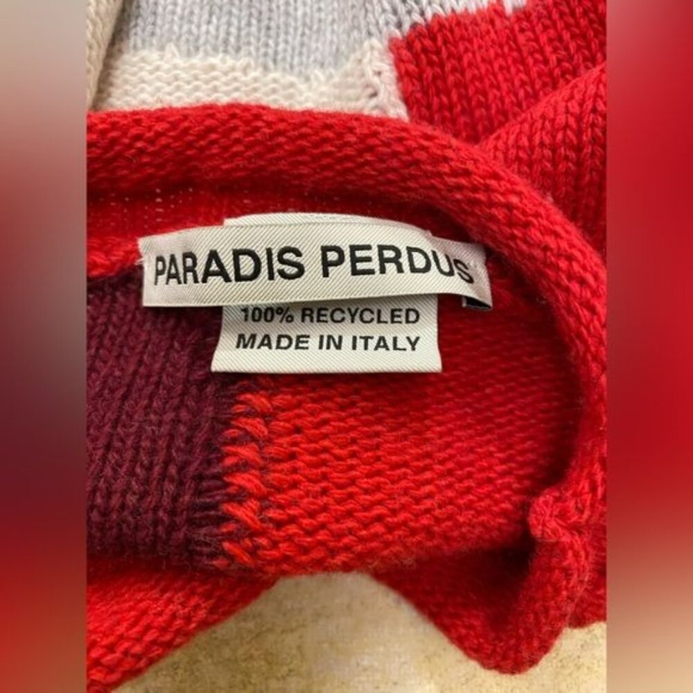 Paradis Purdue Joseph Color Block Intarsia Sweater - image 8